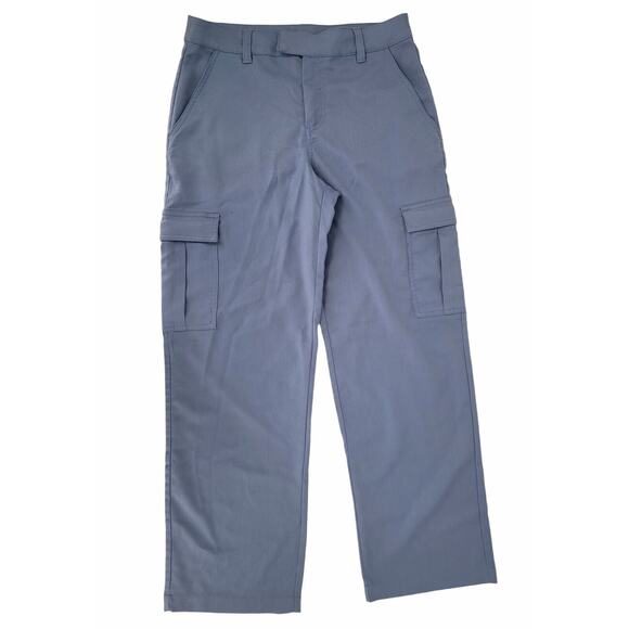 H&M Divided Women's Cargo Pants‎ Size 6 US Blue High Waist Utility Workwear - Picture 1 of 5